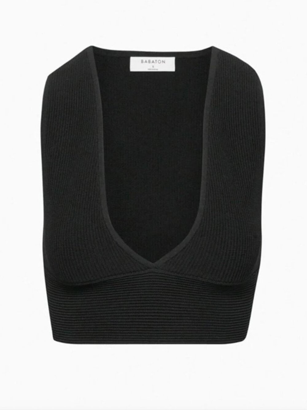 Babaton Sculpt Knit Deep V Tank Cropped knit V-neck tank top Size XS